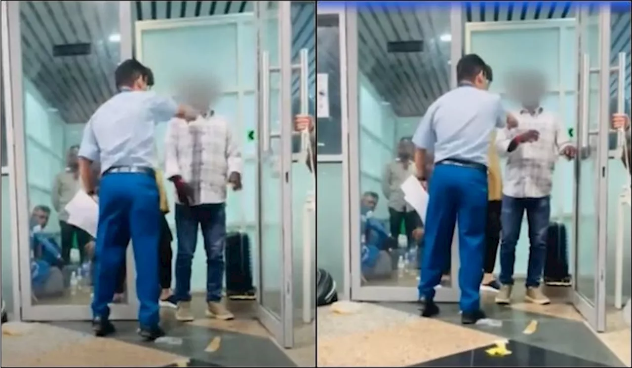 [Watch] “Officer” Caught On Camera Punching Foreigner At KLIA, Immigration Says Not Their Man