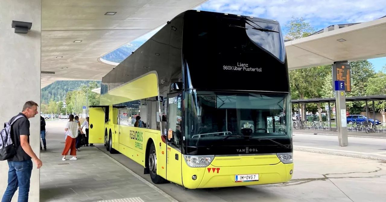 Während Bahnsperre in Südtirol: Eilbus zwischen Lienz und Innsbruck wird verstärkt