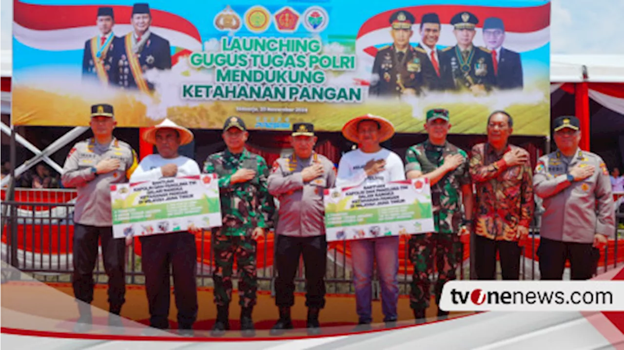 Kapolri-Panglima TNI Luncurkan Gugus Tugas Polri Untuk Dukung Ketahanan Pangan