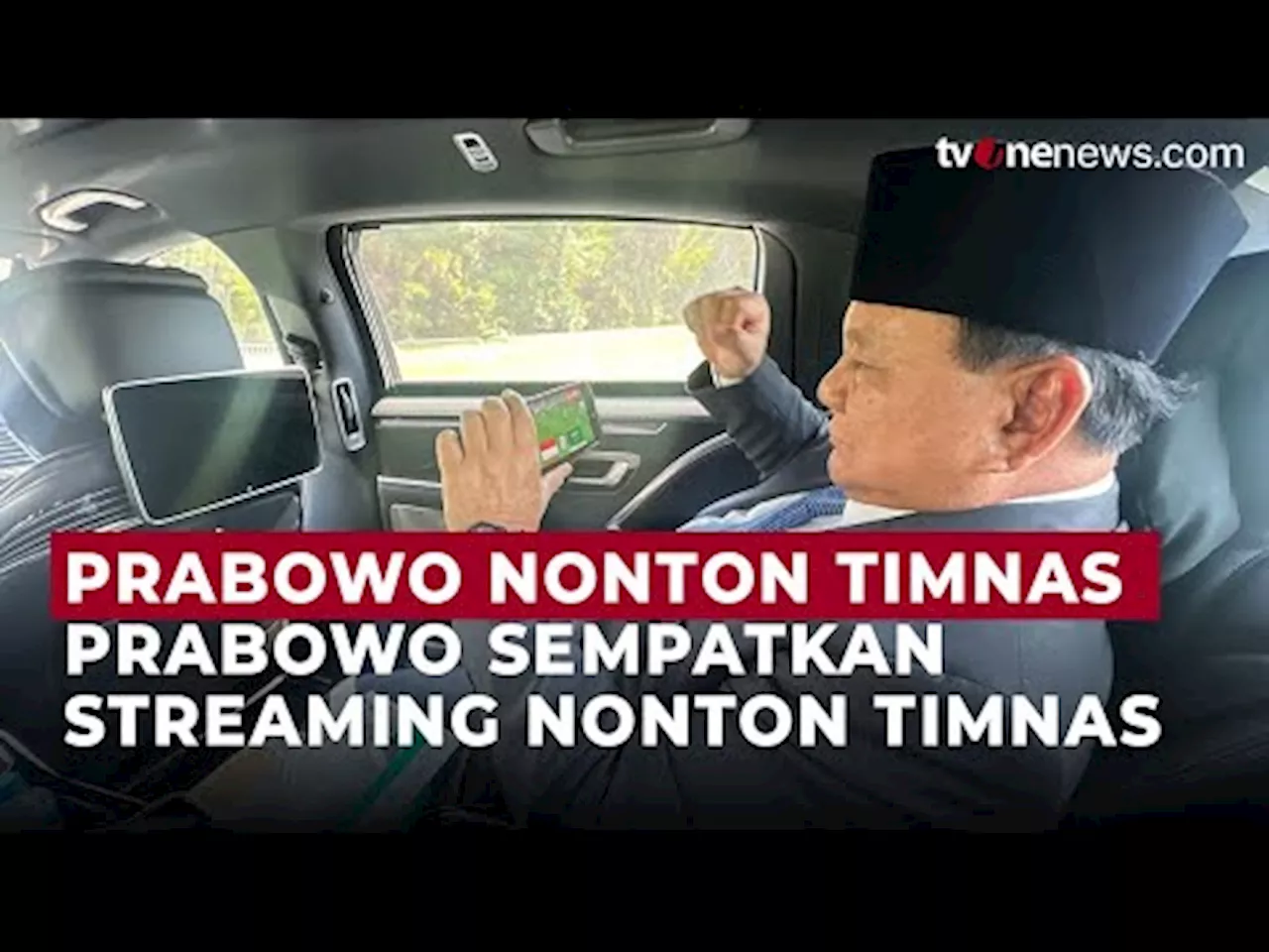 Potret Prabowo Nonton Timnas di Sela-sela Kunjungan Kerja Kenegaraan