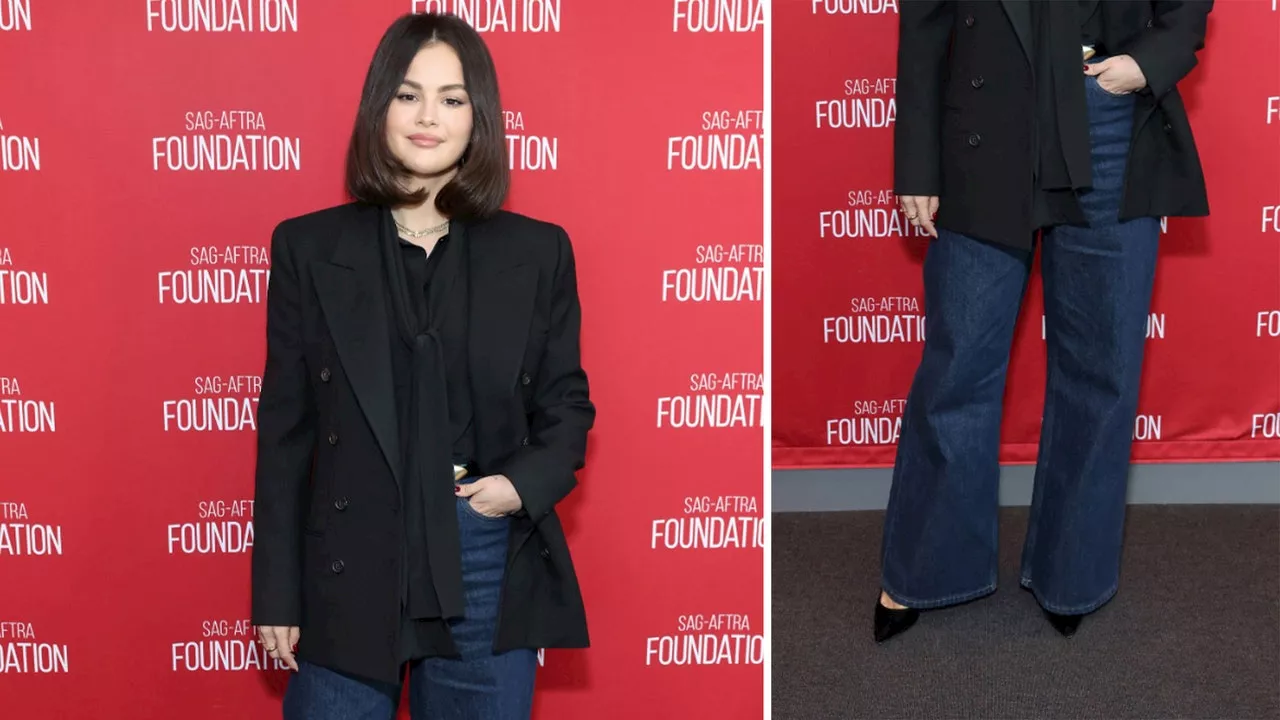 Selena Gomez muestra cómo llevar zapatos pumps con baggy jeans como una mujer exitosa