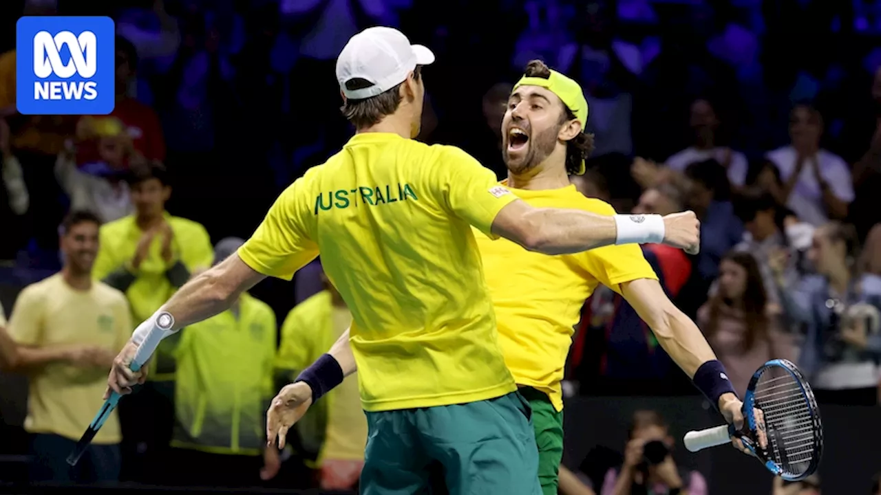 Australia beats United States 2-1 in Davis Cup quarterfinal, sealed by doubles win for Matt Ebden and Jordan Thompson