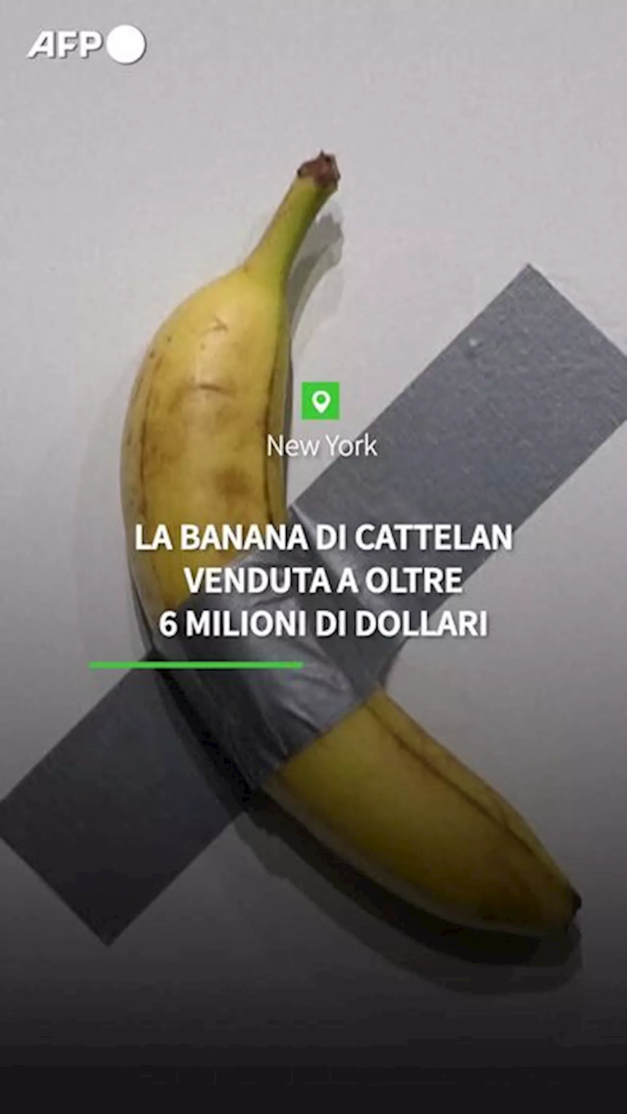 La banana di Cattelan venduta a oltre 6 milioni di dollari