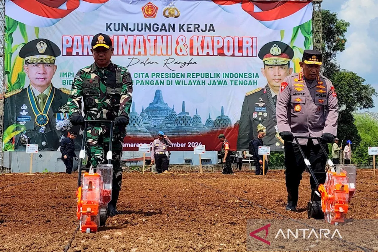 Panglima TNI dan Kapolri tanam bibit jagung di Semarang