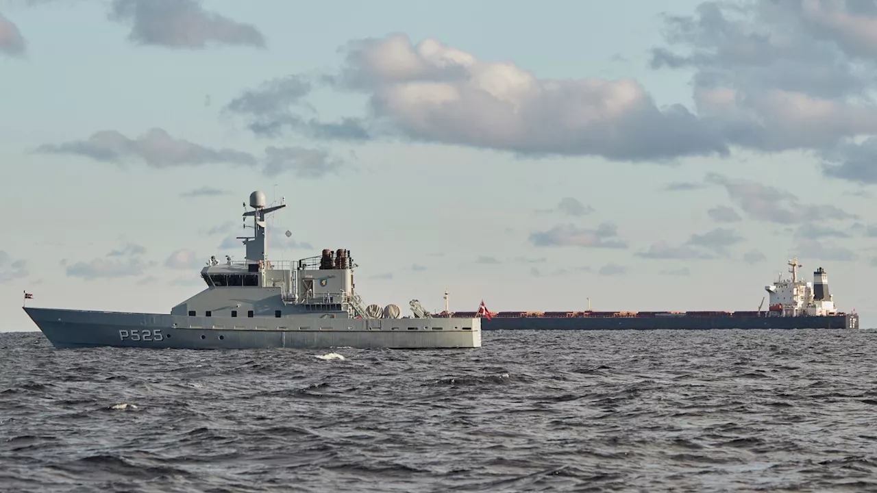 Danish military monitors a Chinese-flagged bulk carrier after undersea data cables were ruptured