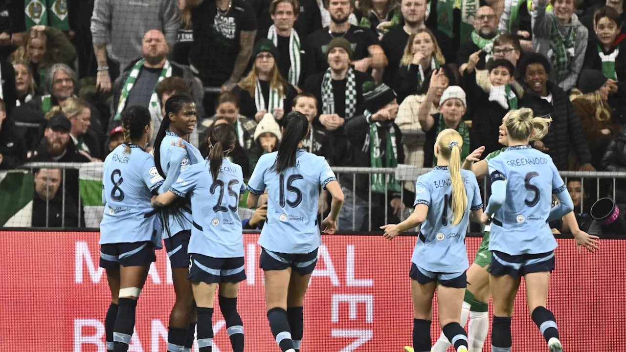 Man City reaches Women's Champions League quarterfinals. Bayern settles for draw in Norway