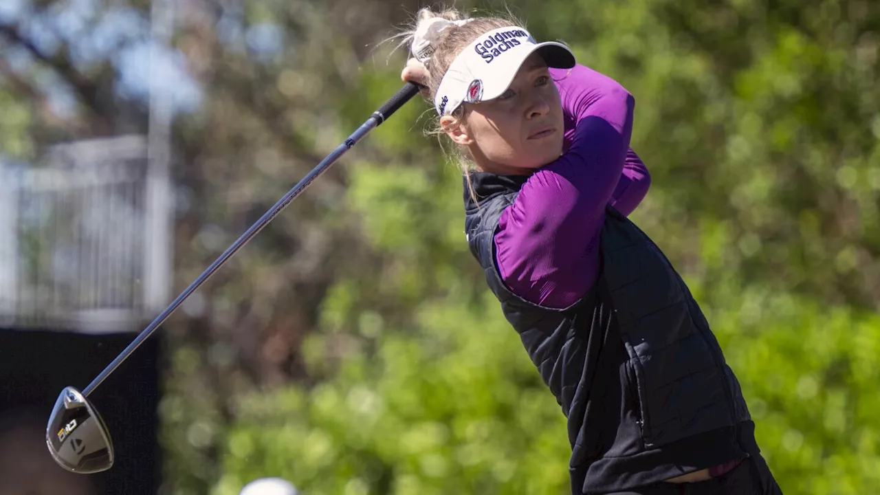 Narin An leads with a 64 in the wind as Nelly Korda struggles in LPGA finale