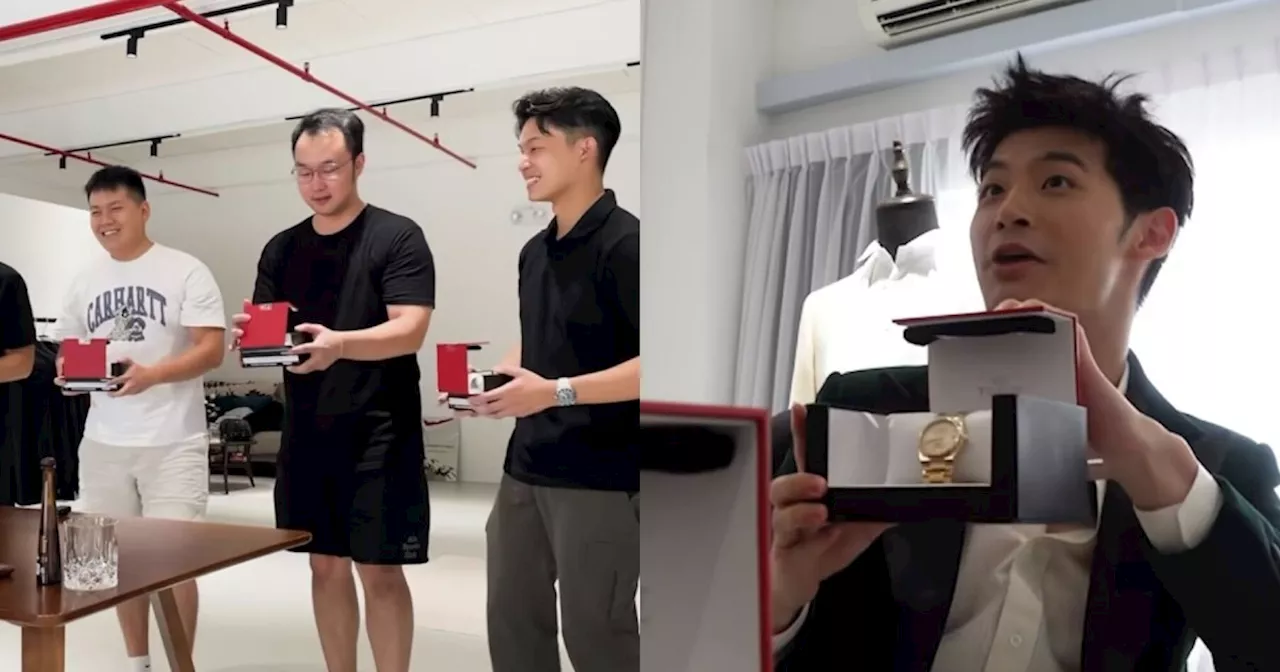 Soon-to-wed Shawn Thia 'proposes' to his groomsmen with Tissot watches