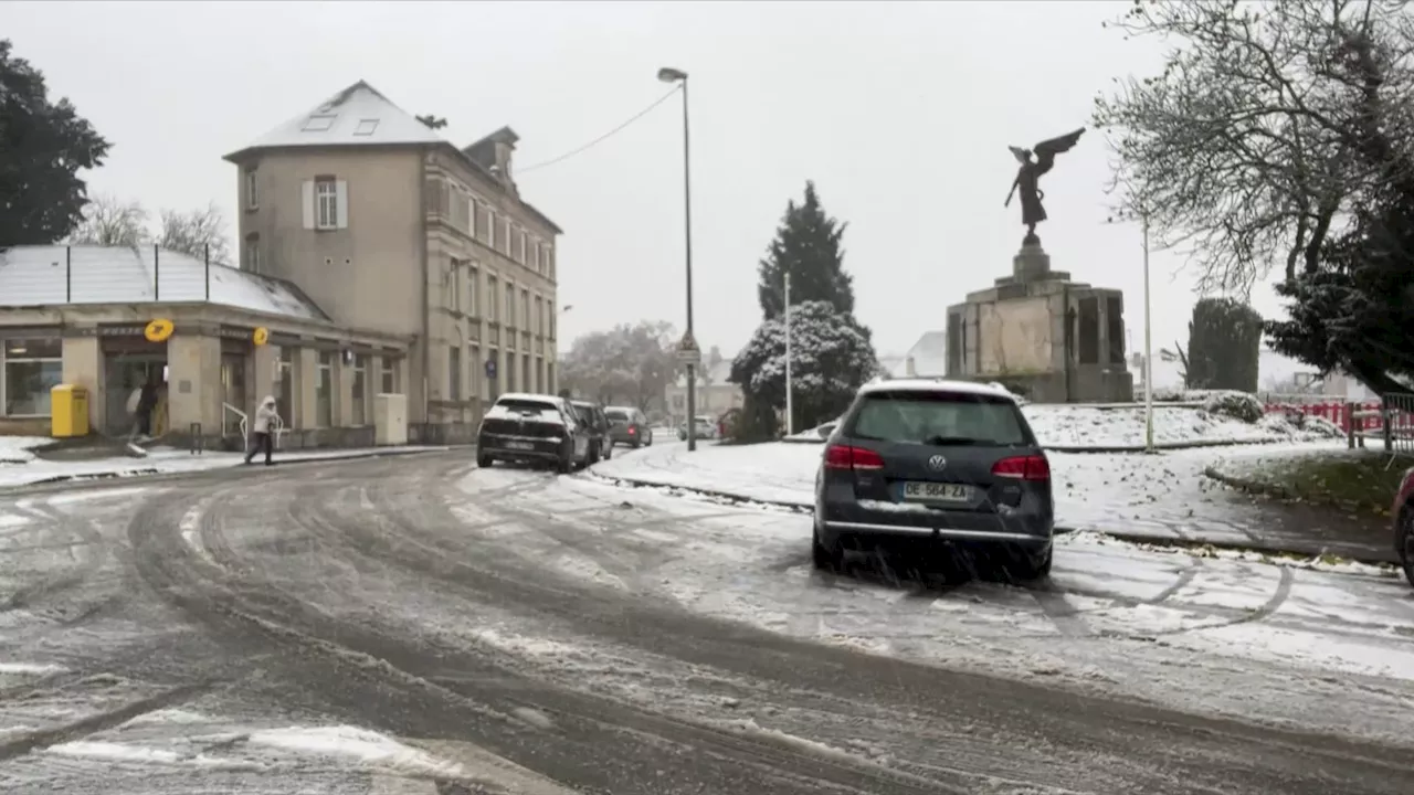 Tempête Caetano: les images des premiers flocons de neige sur la France