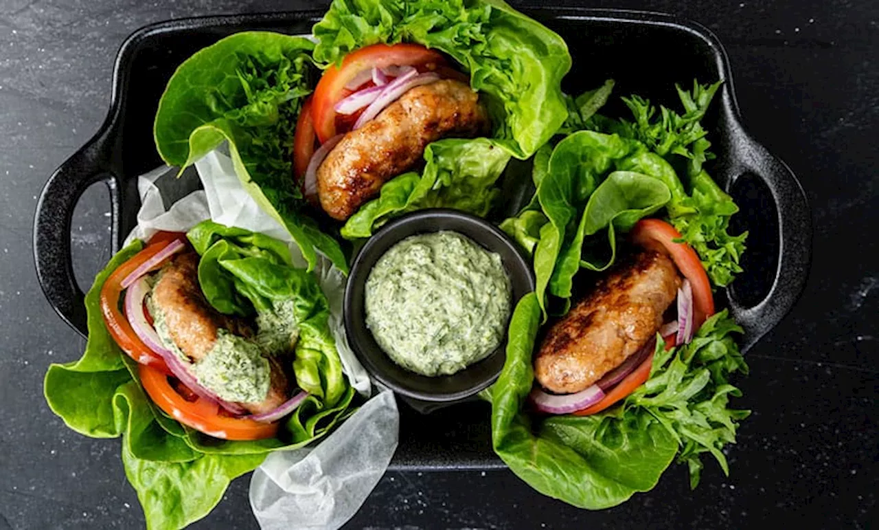 Ditch the bun and go green with the lettuce wrap burger