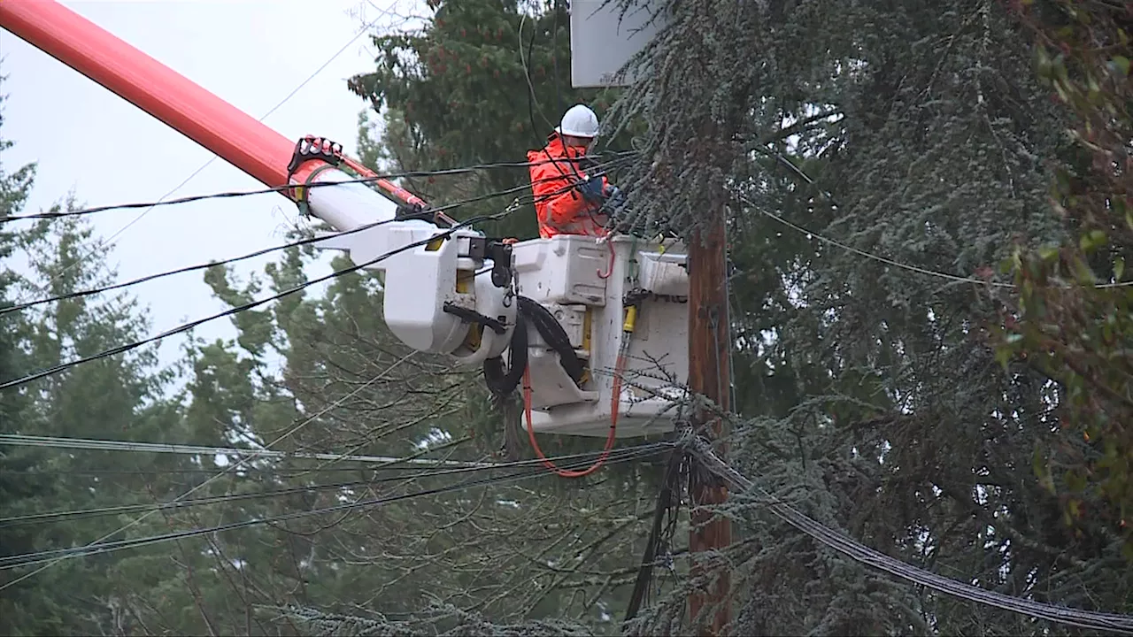 Island road closure and power outages persist days after wind storm