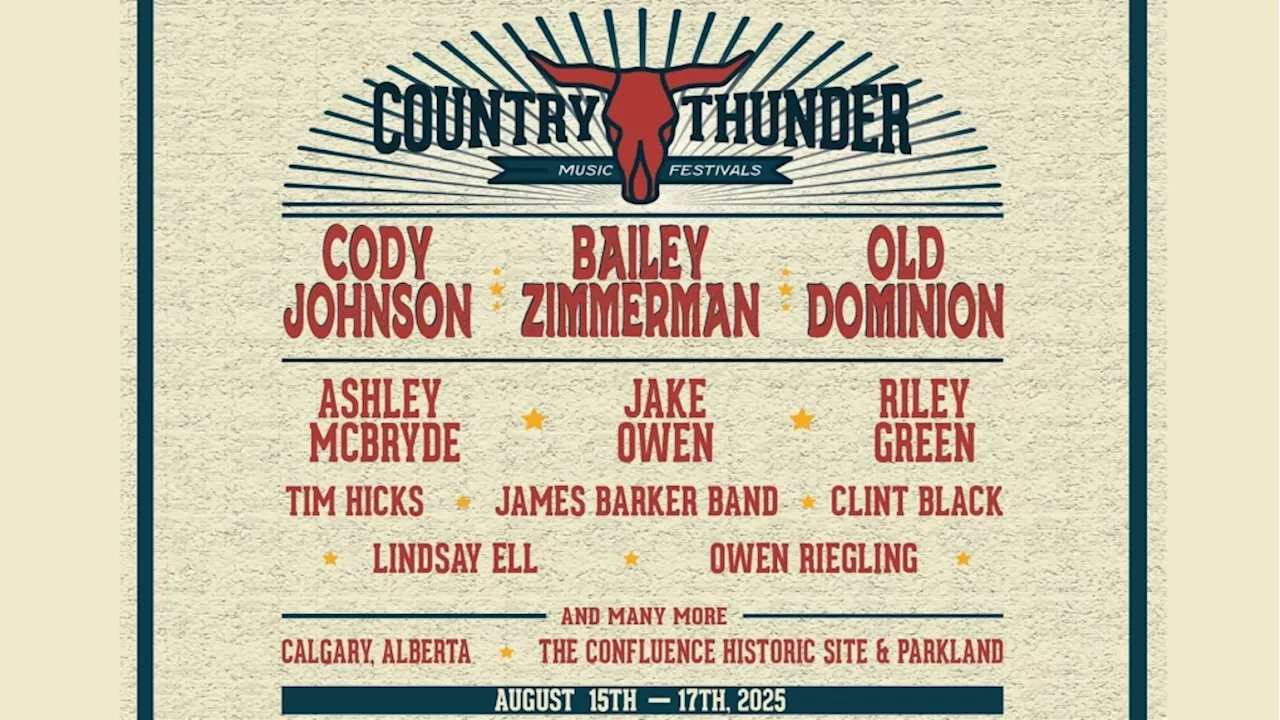 'Star-studded' Country Thunder Alberta lineup announced for 2025