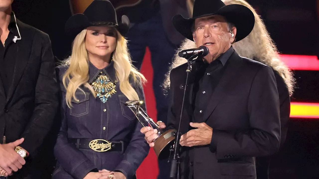 Miranda Lambert leads tributes to George Strait as he thanks wife of 53 years while accepting...