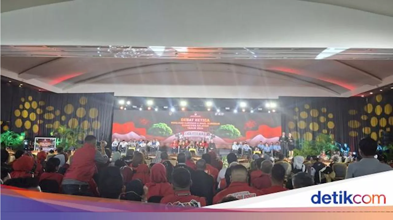 Debat Pamungkas Pilgub Sumsel Dimulai, 3 Paslon Adu Gagasan-Visi Misi