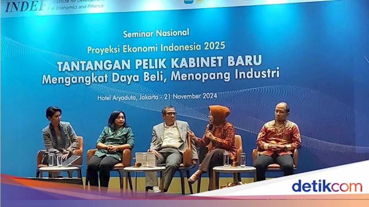 INDEF Ramal Pertumbuhan Ekonomi RI 2025 di Stagnan di Level 5%