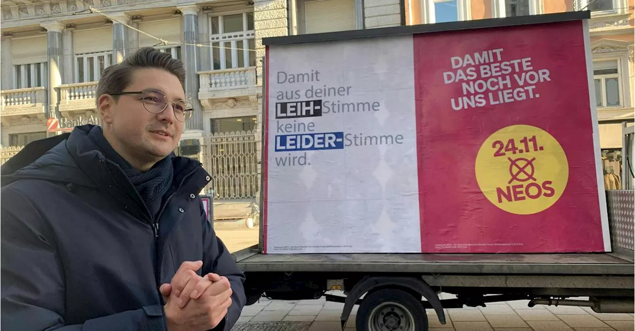 Steiermark: Neos gehen mit „Gag“-Plakat ins Wahlkampffinale