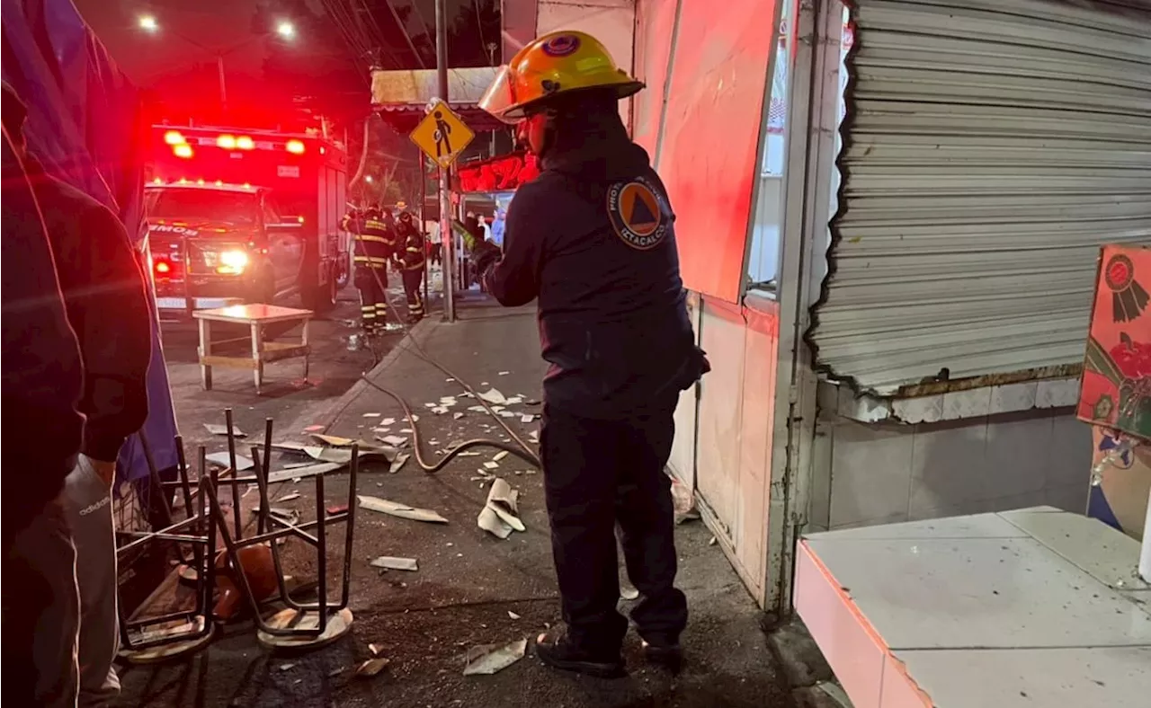 Explota tanque de gas dentro de un local de comida en la alcaldía Iztacalco