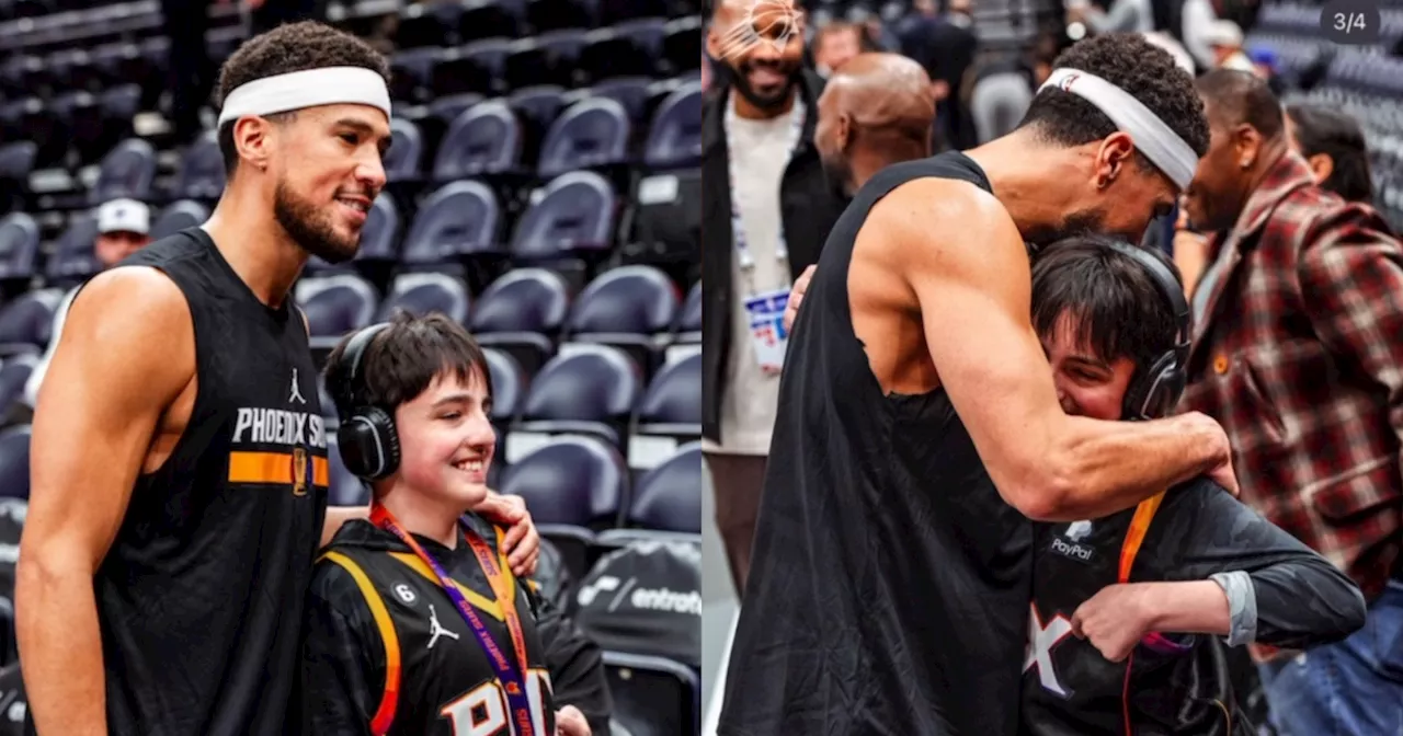 Roy family with special needs son meet Phoenix Suns for birthday at Jazz game