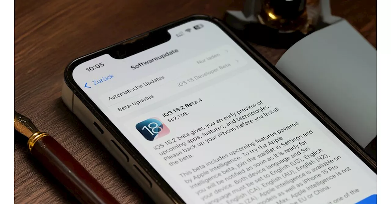 Apple veröffentlicht iOS 18.2 Beta 4: Das iPhone-Update deutet auf einen baldigen Release hin