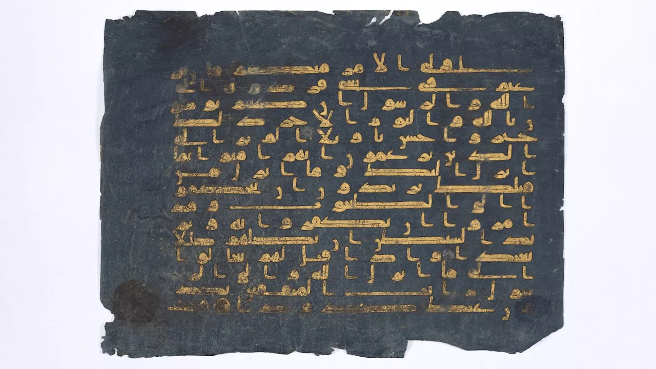 Hidden secret text found beneath gold leaf on 1,000-year-old ancient Blue Quran