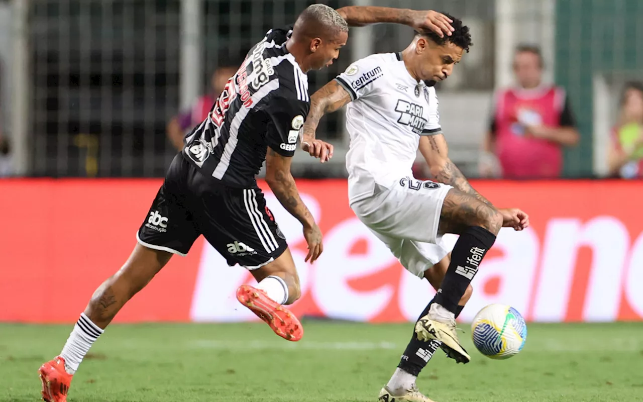 Botafogo reduz chances de título após empate em Belo Horizonte