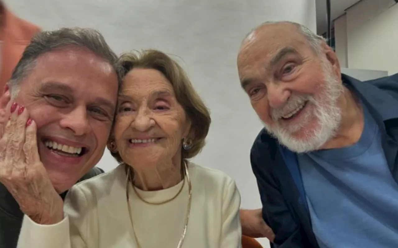 Guilherme Fontes mostra encontro com Laura Cardoso e Lima Duarte: 'Imensa admiração'