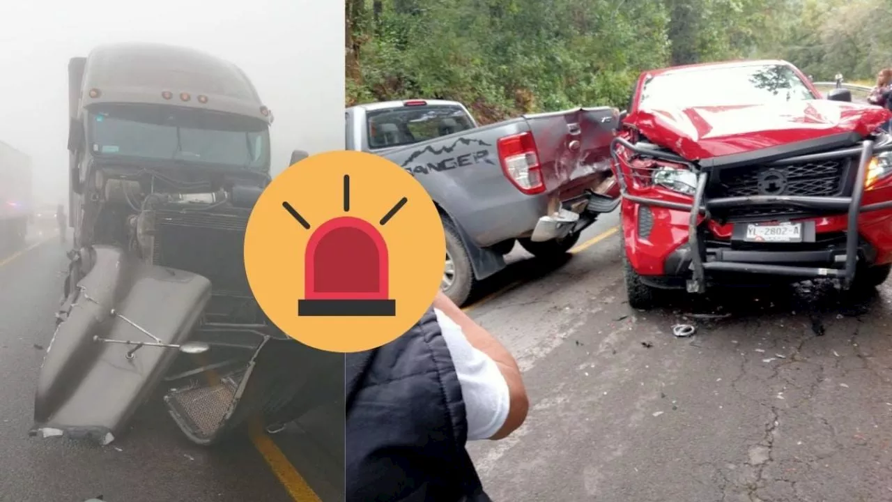 Accidentes en carreteras de las Altas Montañas de Veracruz causaron cierres viales hoy 21 de noviembre