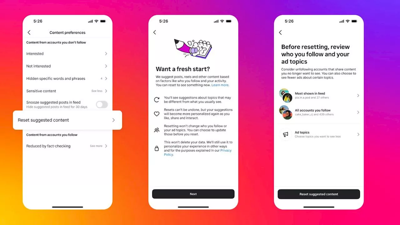 Instagram Siap Rilis Fitur Baru, Pengguna Bakal Bisa Reset Rekomendasi Konten