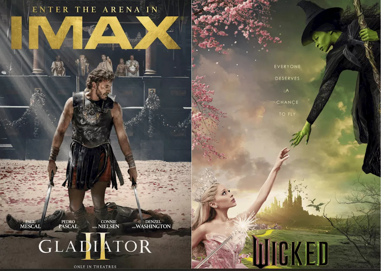 Is ‘Glicked’ the new ‘Barbenheimer’? ‘Wicked’ and ‘Gladiator II’ collide in theaters