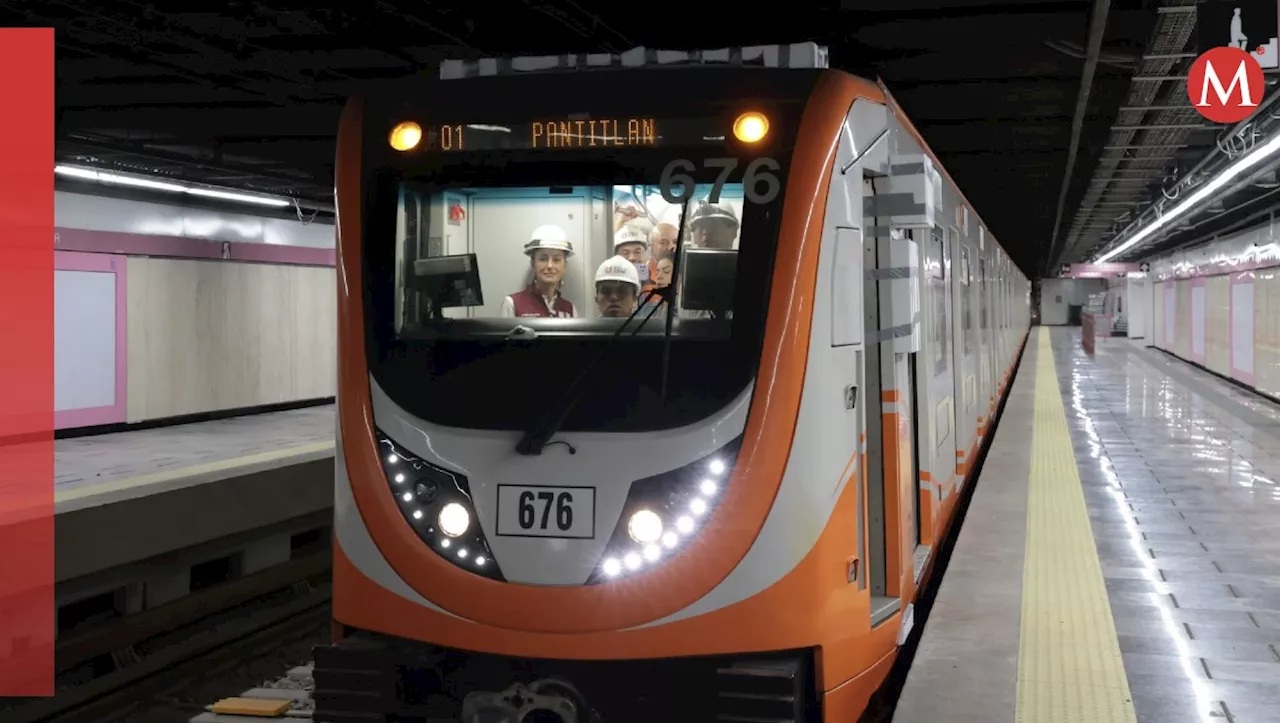 Hombre en situación de calle se sube al techo de un vagón del Metro en la estación Guelatao