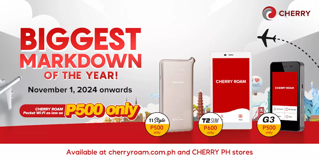 Get the CHERRY Roam Pocket WiFi for as low as P500