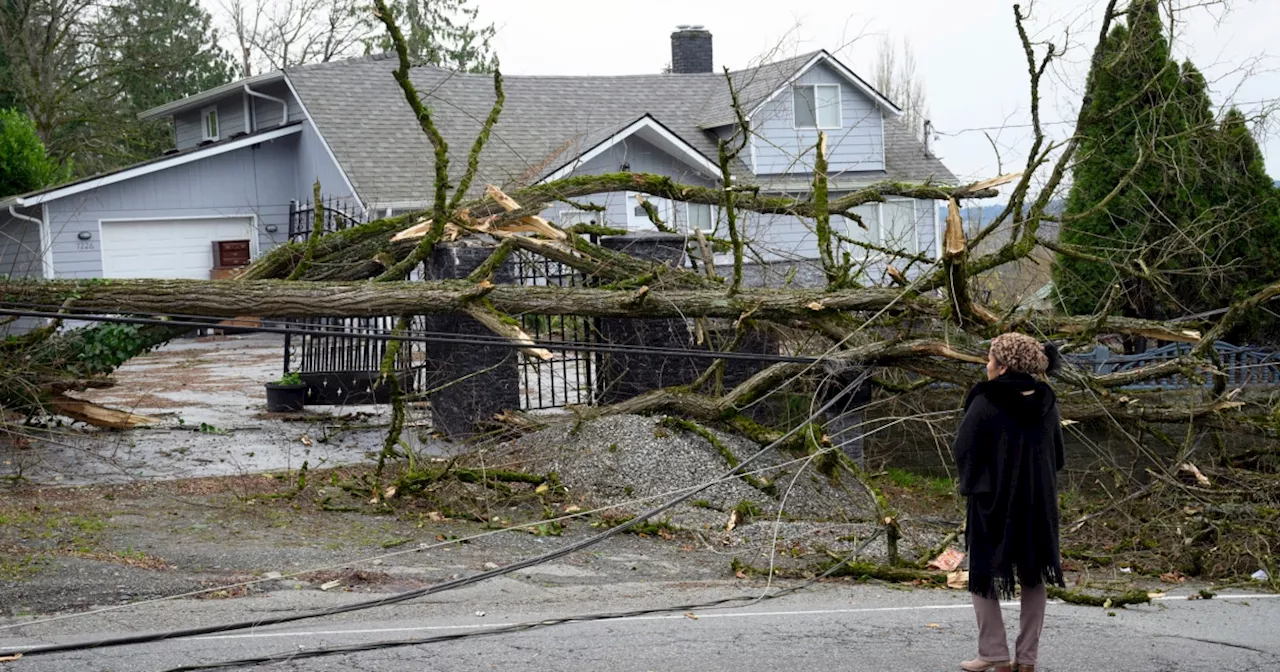 Washington state reels from bomb cyclone as atmospheric river drenches California