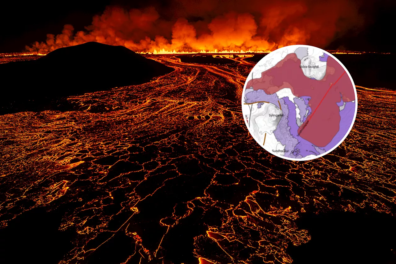 Iceland Volcano Map Shows Lava Flow From Eruption