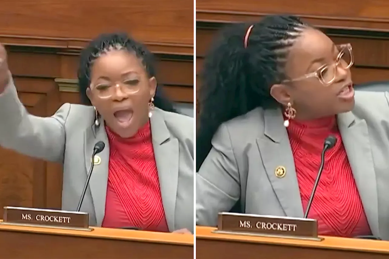 Democratic lawmaker Jasmine Crockett rants about 'the white man' during a hearing on the Dismantle DEI Act