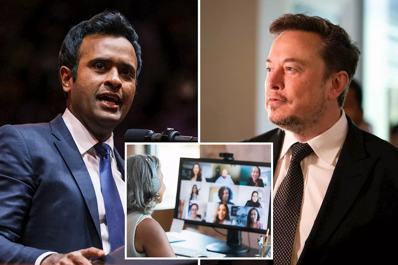 Elon Musk and Vivek Ramaswamy suggest DOGE will end work-from-home for federal employees