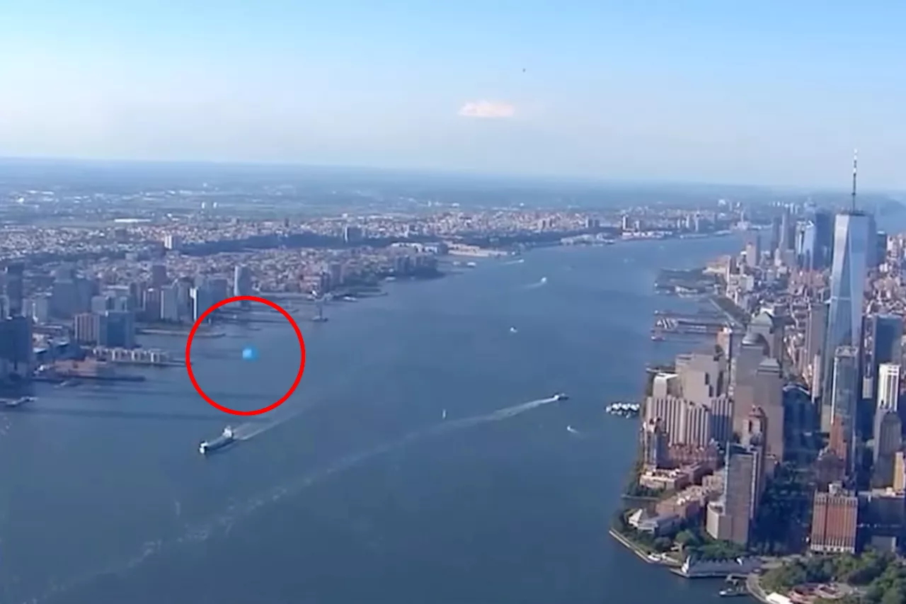 Mysterious orb zooming past NYC accidentally caught on film by local news chopper