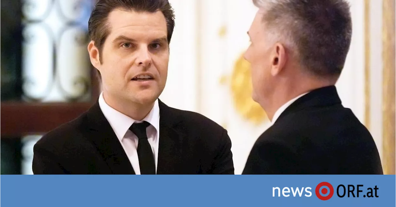 Von Trump nominiert: Gaetz verzichtet auf Posten als Justizminister