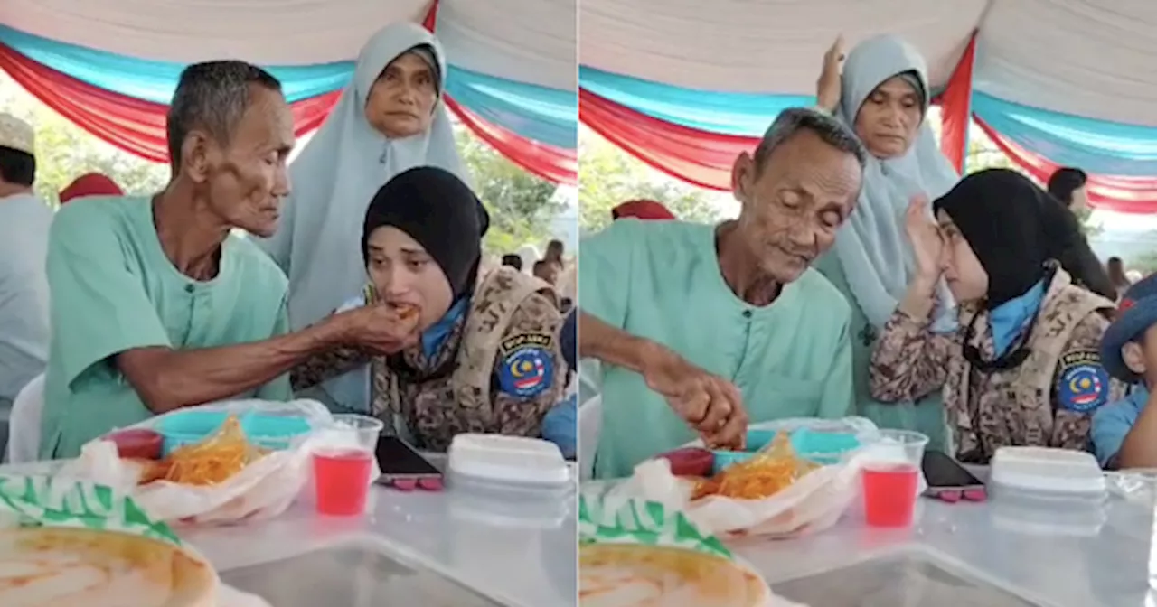 Dad Feeds Daughter Farewell Meal Before She Departs For Peacekeeping Mission In Lebanon