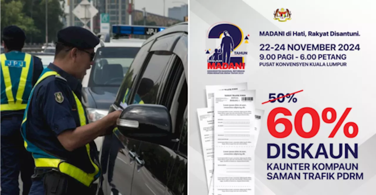 PDRM Is Offering 60% Discount On Summonses From 22 To 24 November