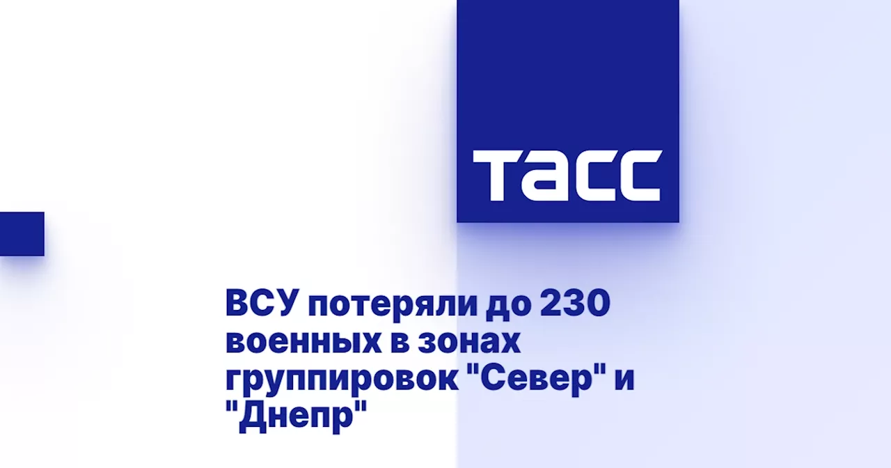 ВСУ потеряли до 230 военных в зонах группировок 'Север' и 'Днепр'