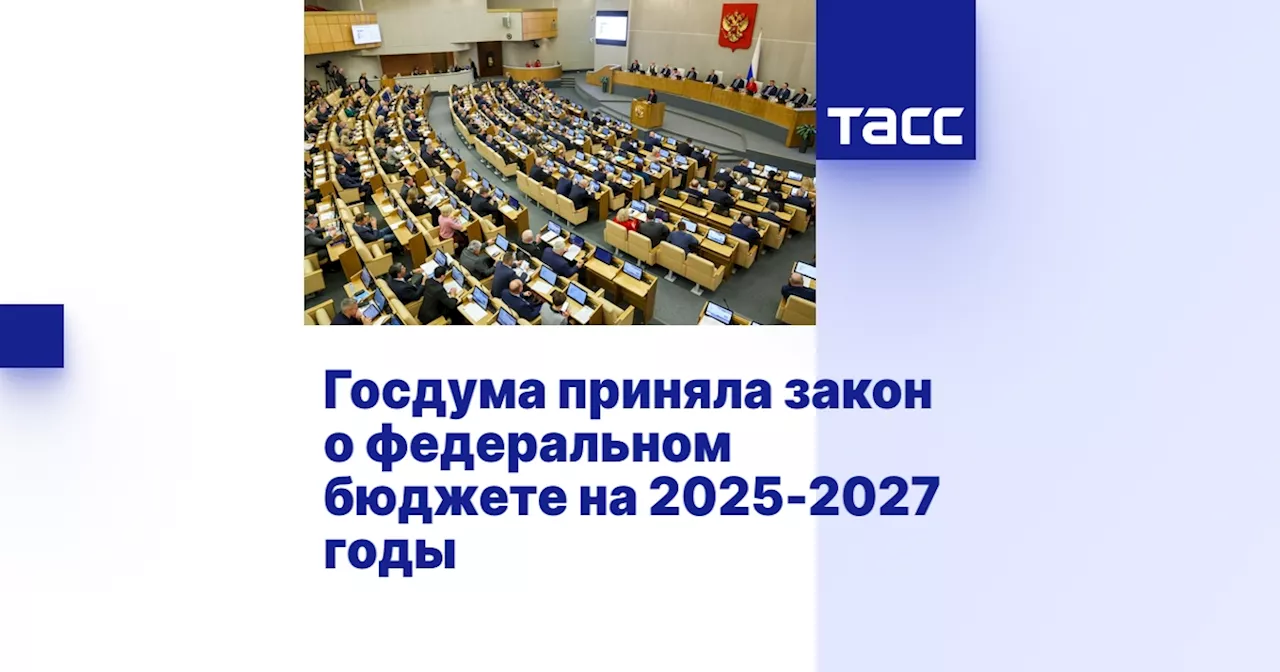 Госдума приняла закон о федеральном бюджете на 2025-2027 годы