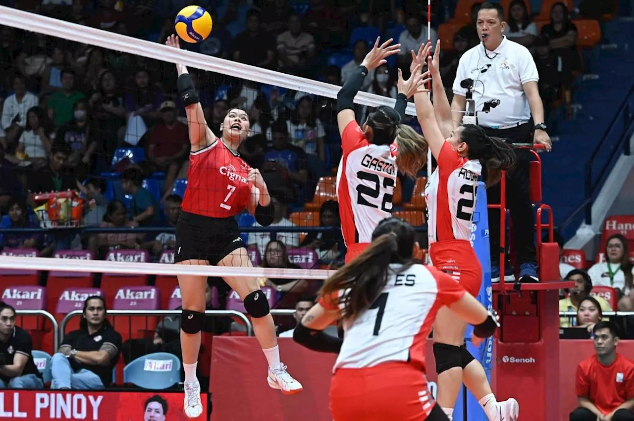 Cignal ouplays Chery Tiggo in four sets