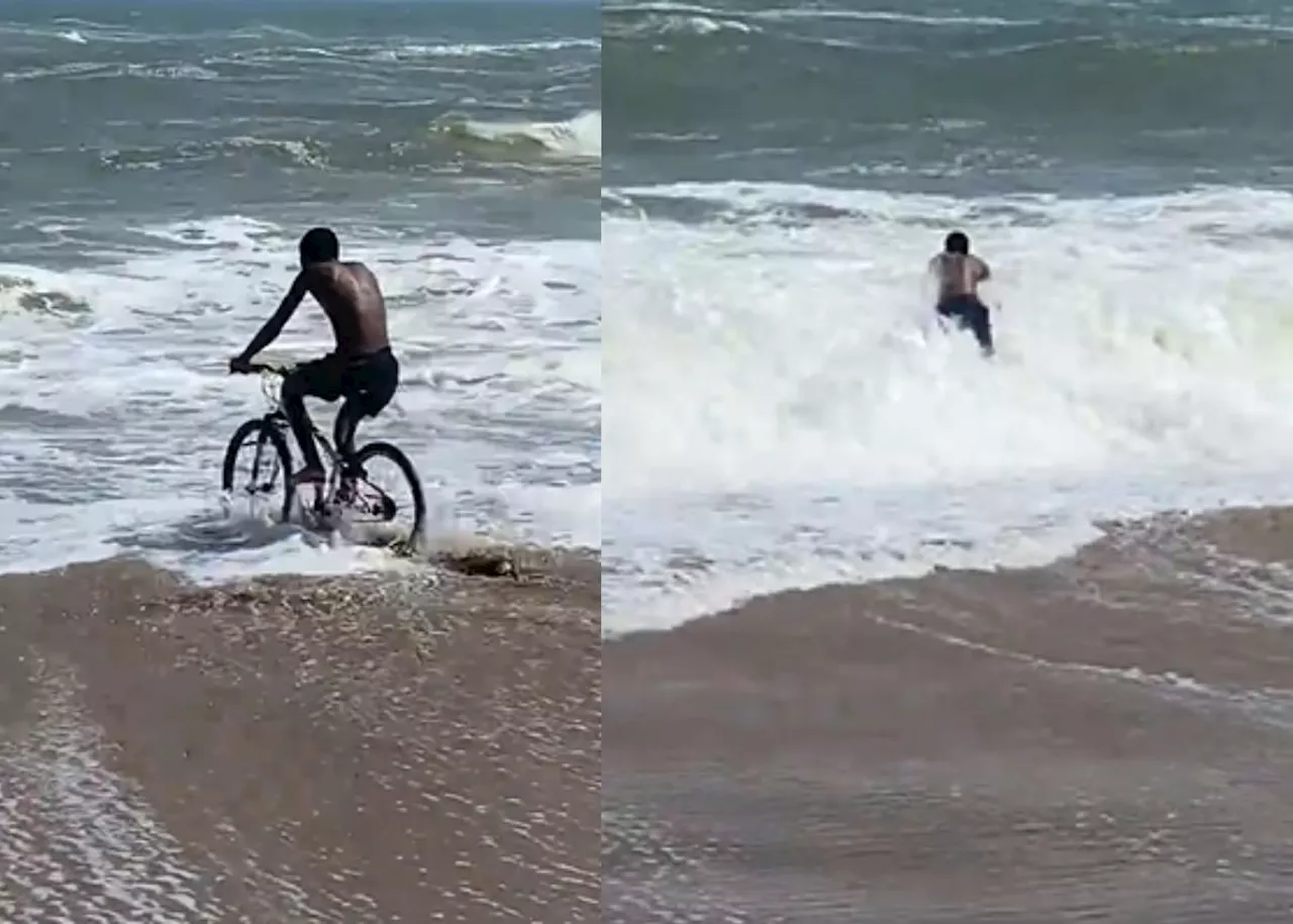 EISH WENA: Man cycles into ocean leaving SA in stitches [Video]