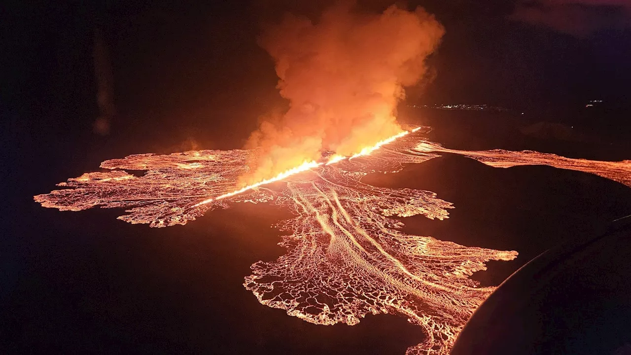 Dramatic moment Iceland volcano erupts without warning AGAIN as lava spews into air & tourists evacuated...