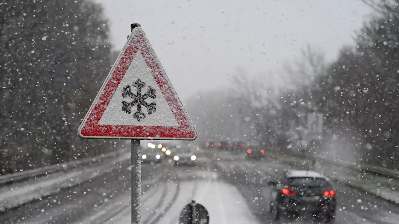 Schneechaos in Süddeutschland: Wetterdienst warnt Autofahrer