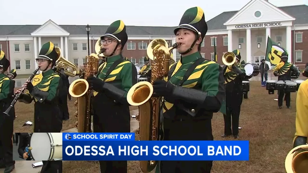 School Spirit Day with the Odessa High School Marching Band