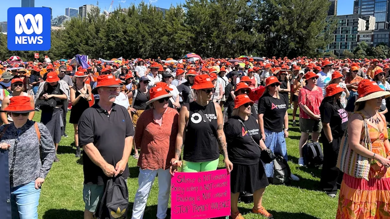 Family of Isla Bell march alongside thousands against gendered violence in Melbourne