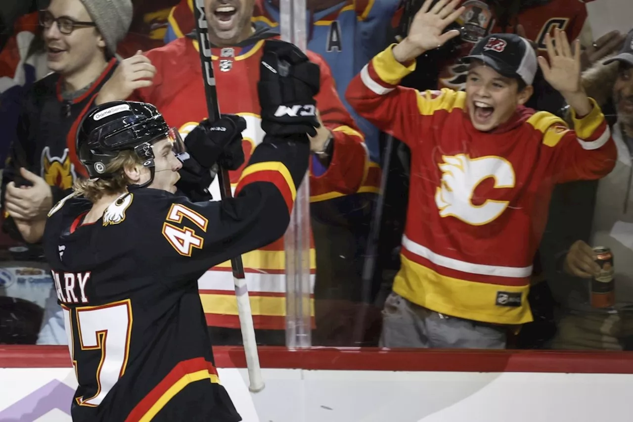 Connor Zary's third-period goal lifts Flames to 3-2 win over Rangers