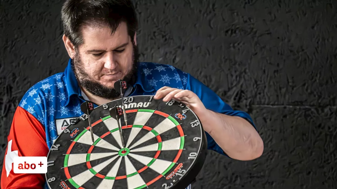 Dieser Schweizer trifft ins Rote: Stefan Bellmont hat seinen grössten Auftritt auf der Darts-Bühne