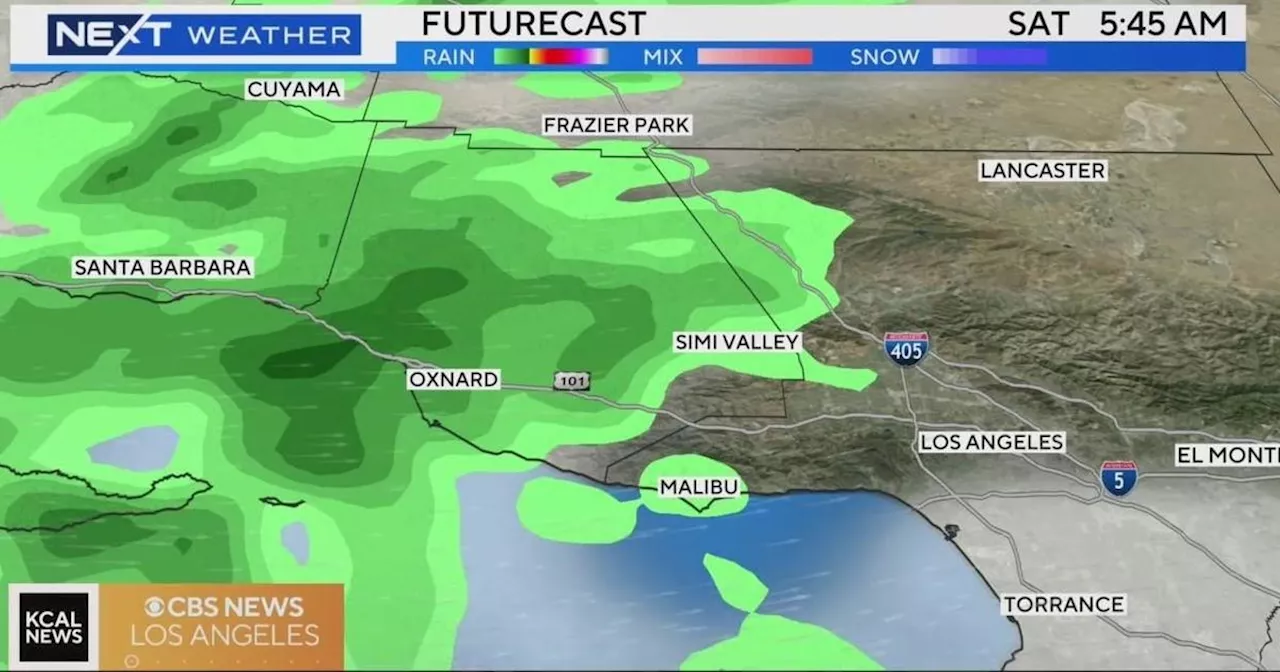 Los Angeles area rain expected for the weekend, with a mostly sunny Thanksgiving Day